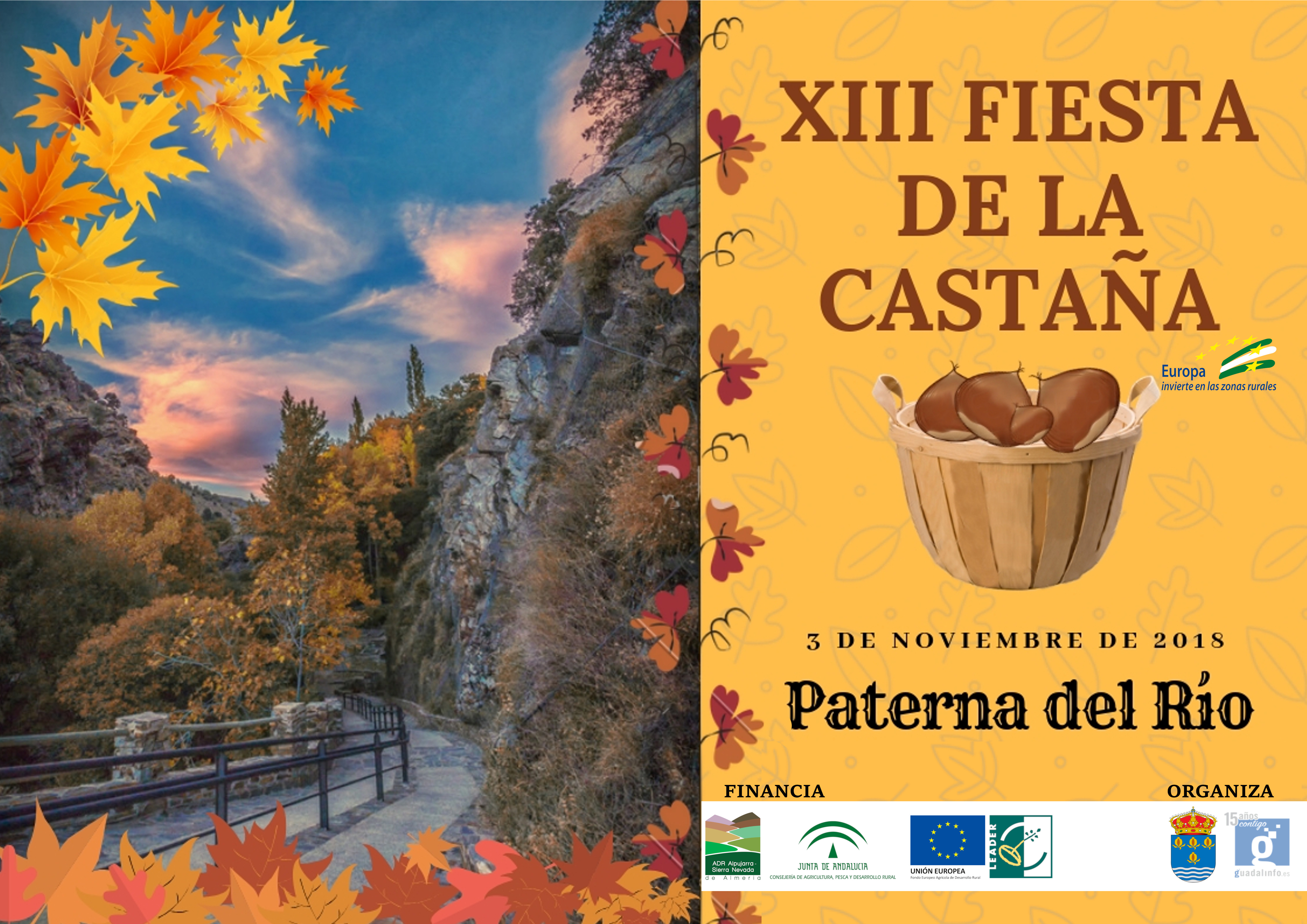 Cartel anunciador de la Fiesta de la Castaña 2018