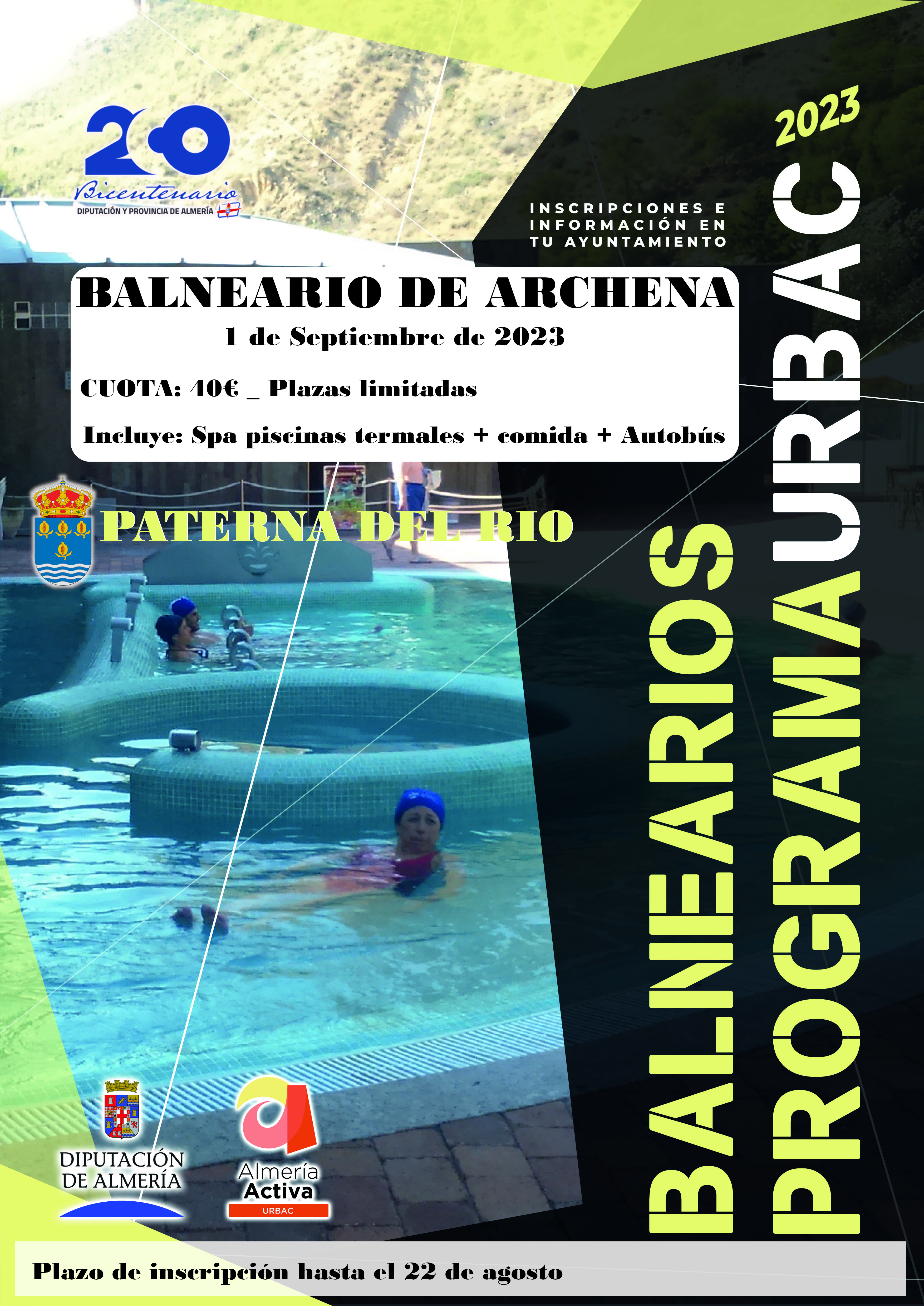 Cartel informativo Balneario Archena 2023