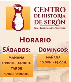 Horario Centro de Historia de Serón 
