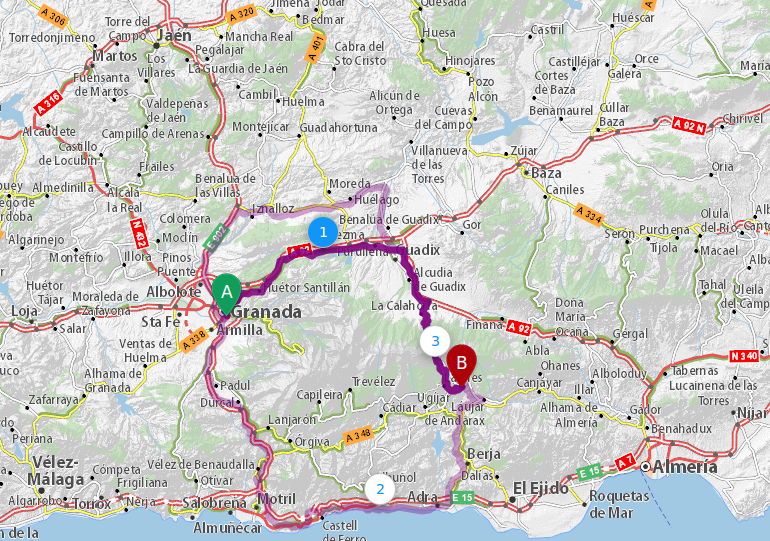 Mapa Granada - Paterna del Río