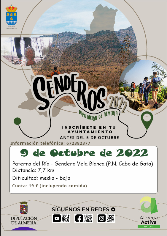 cartel informativo sendero octubre 2022 Vela Blanca